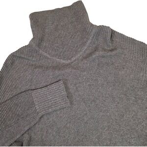 Lululemon Cozy Calling Turtleneck Sweater Women's M Gray Knit Cotton Yak LW3CD8S